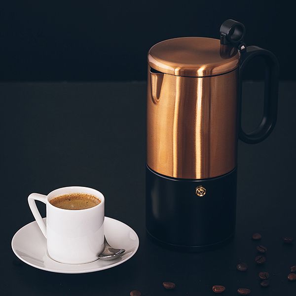 CAFETERA INOX INDUCC CAFFE ORO 6 TZ