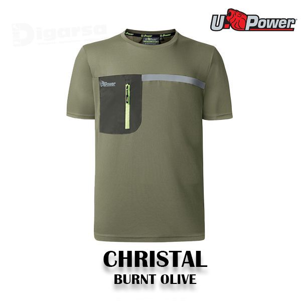 CAMISETA U-POWER CHRISTAL _ Burnt Olive (Talla - S) 