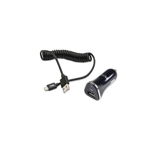 CARGADOR COCHE 2.4 + CABLE LIGHTNING 1,5 M