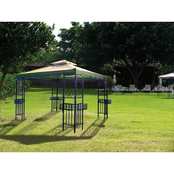 CENADOR ACERO C/JARDINERA 3X3 M