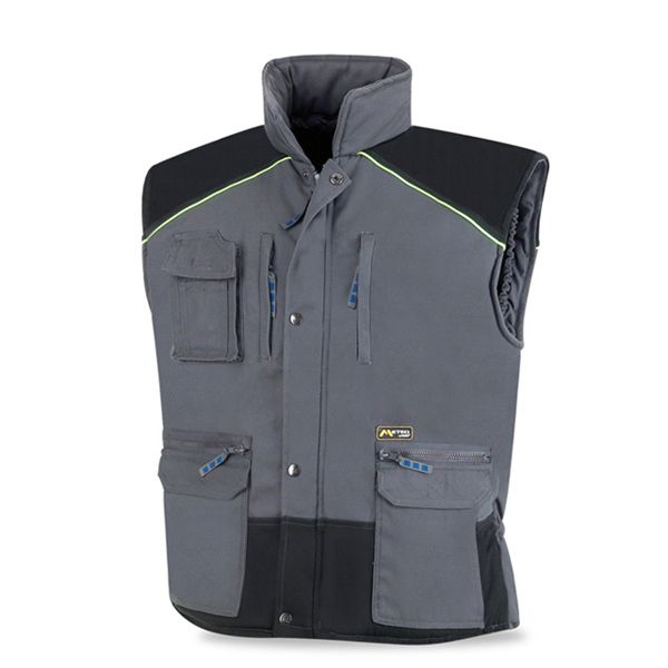 CHALECO ACOLCHADO SERIE PRO TERGAL GRIS/NEGRO T-M