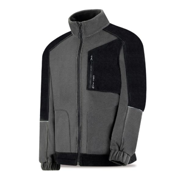 CHAQUETA POLAR VIRACOCHA GRIS-NEGRO T/XL