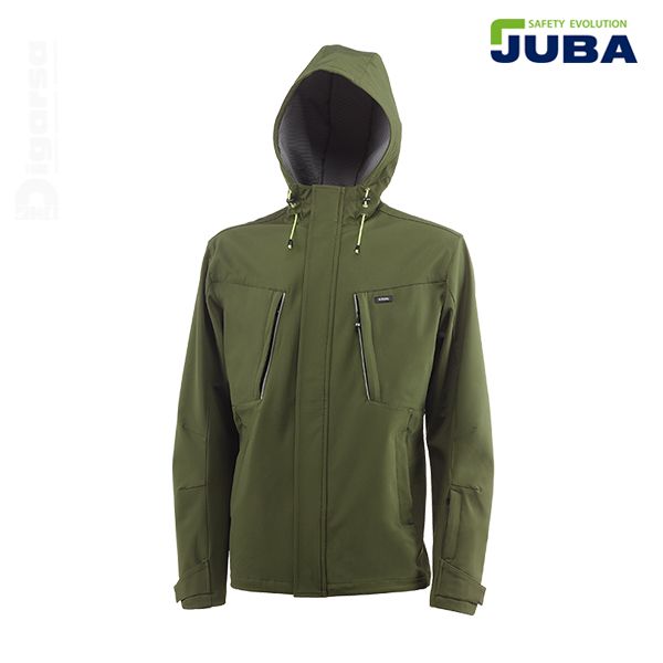 CHAQUETA SHELL RIVER CON CAPUCHA - VERDE TALLA XXXL