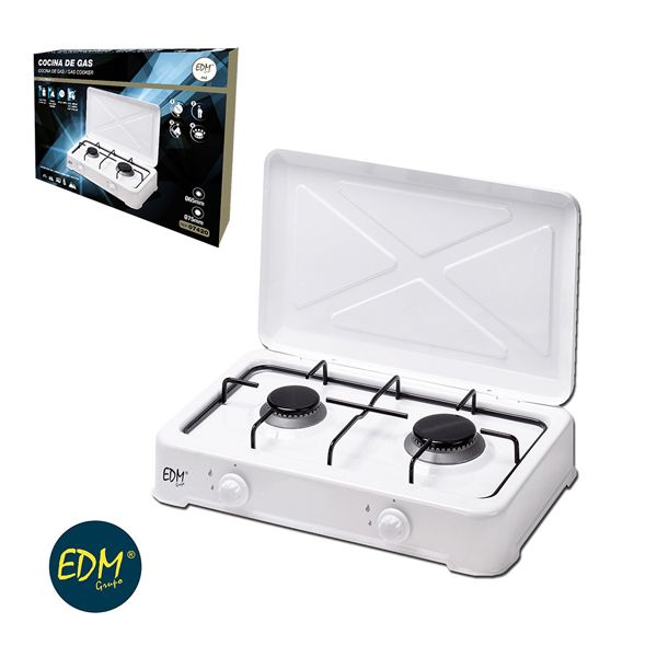 COCINA GAS 2 FUEGO EXTERIOR 48X33X8CM