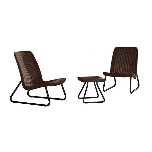 CONJUNTO RATTAN RIO 3P. MARRON -