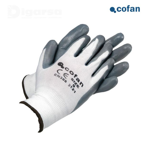 GUANTE 100% POLIEST. IMPREG. NITRILO GRIS T-11