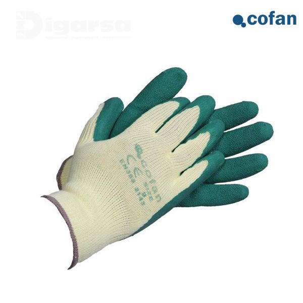 GUANTE LATEX RUGOSO VERDE T-9