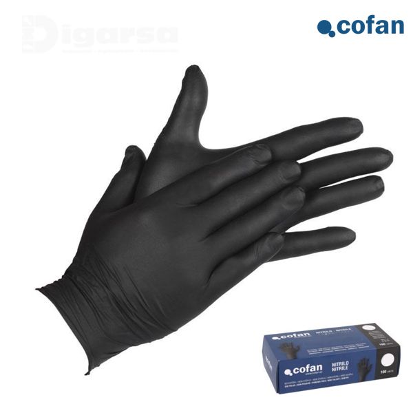 GUANTES DE NITRILO NEGRO T-L (CAJA 100 Uds.)