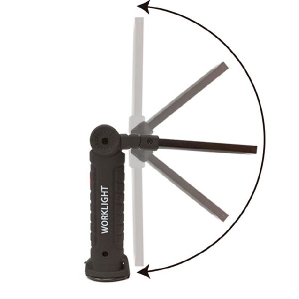 LINTERNA LED PLEGAB ROTA 360º RECARG USB -