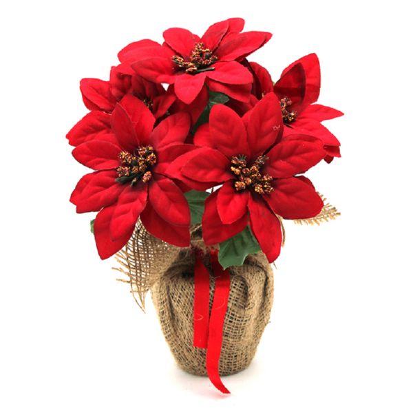 MACETA POINSETTIA NAVIDAD 26 CM