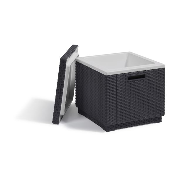 MESA AUX NEVERA ICE CUBE GRAFITO 42X42X41
