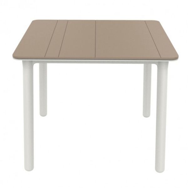 MESA RESINA ARENA/BCO NOA 90X90 CM