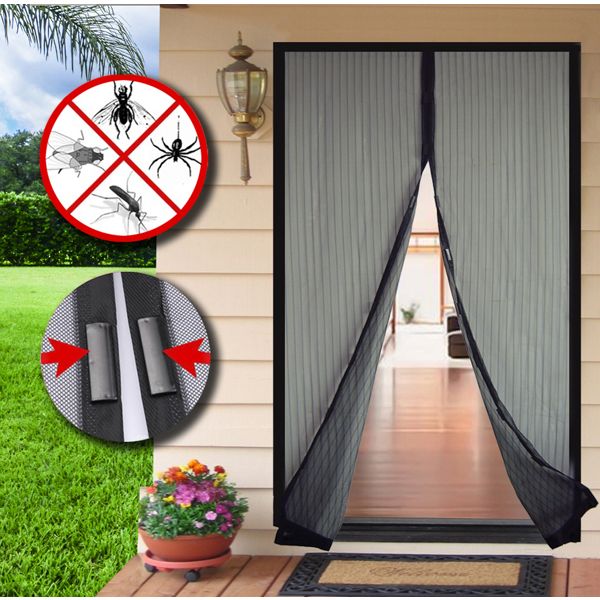 MOSQUITERA CON VELCRO/IMAN NEG  EPID 100X210CM