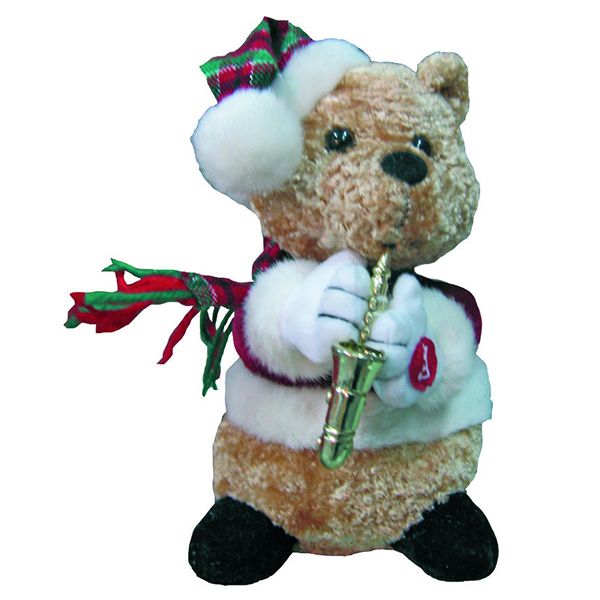 MUÑECO OSITO MUSICAL C/SAXO 20 CM