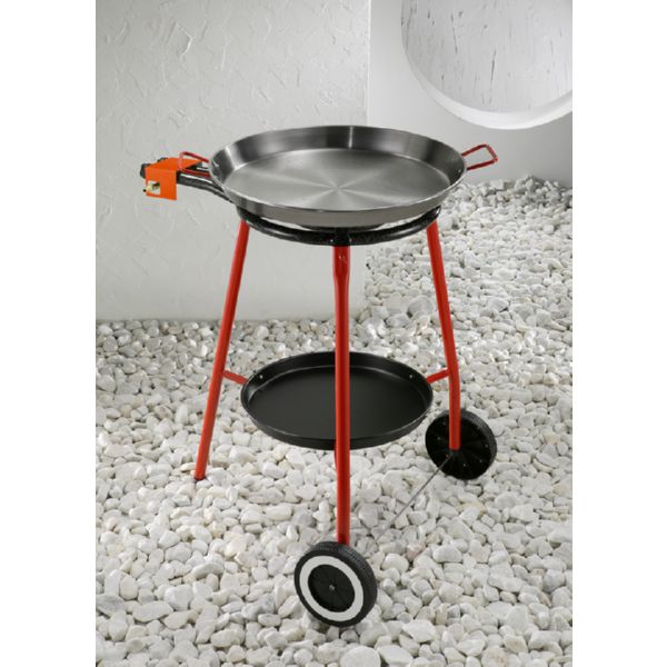 PAELLERO GAS+PAELLA 46CM+RUEDA 40 CM
