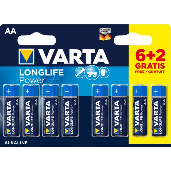PILA LACALINA LR06 BL 6+2 VARTA
