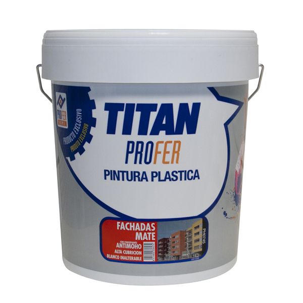 PINTURA PLAST. FACHADAS MATE TITAN PROFER 20Kg.