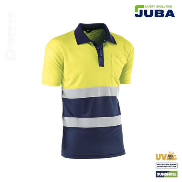 POLO MANGA CORTA GALES ALTA VISIBILIDAD A/AZ(TALLA L)