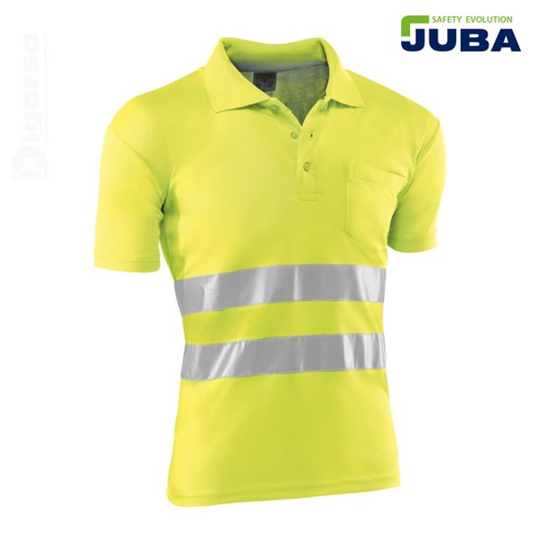 POLO TRANSPIRABLE DE MANGA CORTA - ALTA VISIBILIDAD AMARILLO  (TALLA - S)