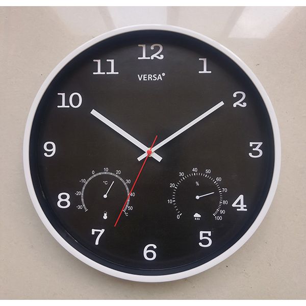 RELOJ PARED NEGRO 35,5 CM