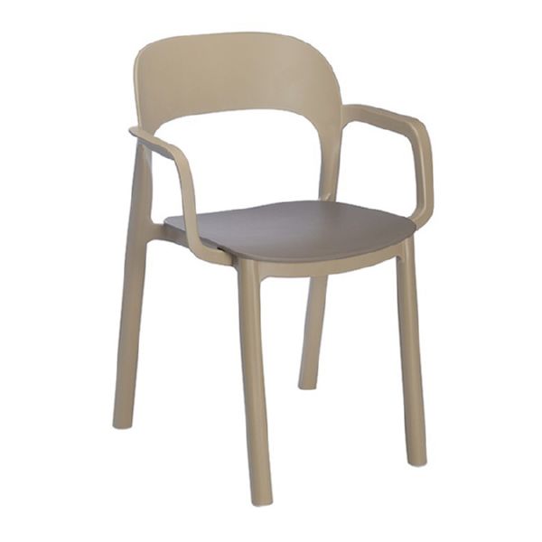 SILLA RESINA C/BRAZ CHOCOL ONA -
