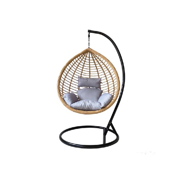 SILLON COLGANTE NAT C/COJIN GRIS 1