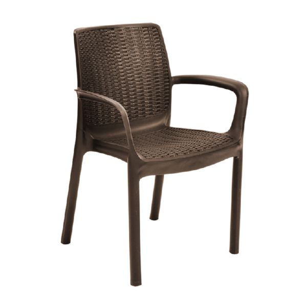 SILLON RESINA R.BAJO BALI MARRON -