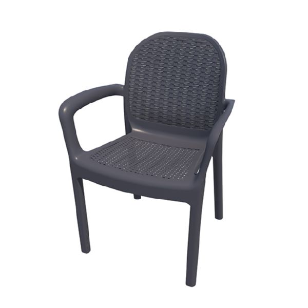 SILLON RESINA RATAN ANTRACITA GARDENLIFE 8298-06