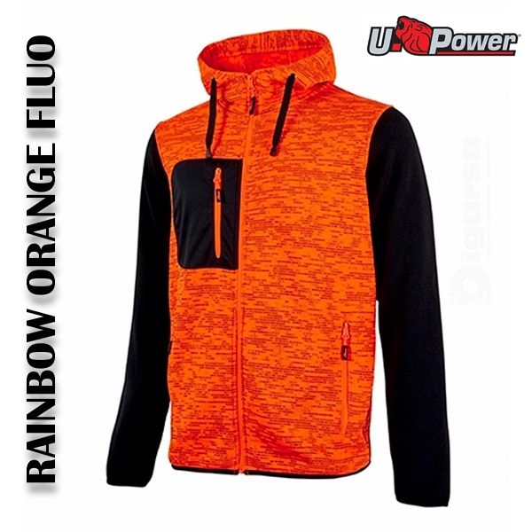 SUDADERA RAINBOW ORANGE FLUO TALLA S