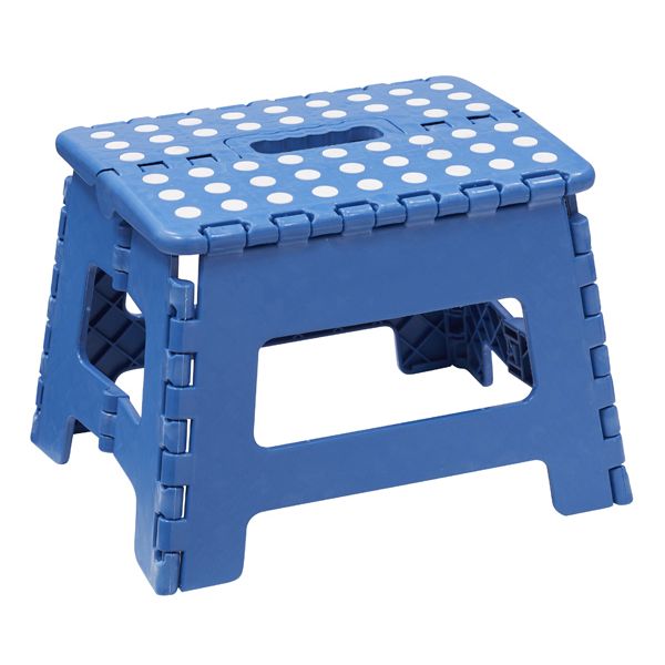 TABURETE MULTIUSO PLEGABLE AZU 29X22X22CM
