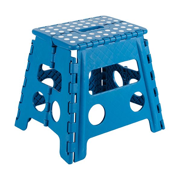 TABURETE MULTIUSO PLEGABLE AZU 29X22X32CM